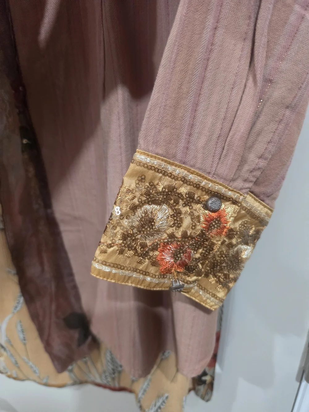 Aratta - Looks Authentic Hoody Kimono Embroidered w Flower&Sequin Detail NWT M - Picture 10 of 16